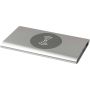 Juice 4000 mAh Type-C trådløs mobillader av resirkulert aluminium  Sølv