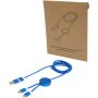 Alasia 5-i-1 kabel 150 cm for datasynkronisering og 27 W hurtiglading, av resirkulert aluminium og plast Kongeblå