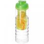 H2O Active® Treble 750 ml flaske med flipp lokk og infuser Transparent