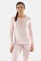 Termo Sequal Jaquard Round Neck Button LS W Soft Pink