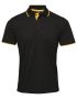 Men's Contrast Polo Svart