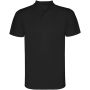 Monzha kortermet teknisk polo for herre Solid svart