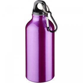 Oregon 400 ml aluminiumsflaske med karabinkrok Lilla