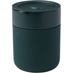 Java termokopp i keramikk med silikonomslag og plastlokk 330 ml.  Grønn