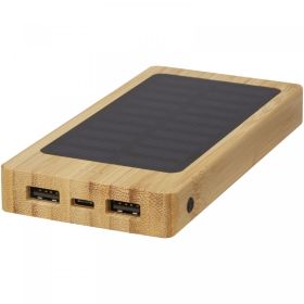 Alata 8 000 mAh solcelledrevet mobillader av bambus Beige