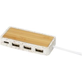 Terrazzo USB 2.0-hub Hvit