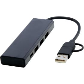 Rise USB 2.0 hub av RCS resirkulert aluminium Svart