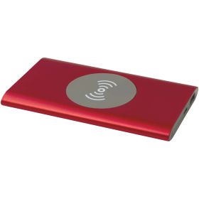 Juice 4000 mAh Type-C trådløs mobillader av resirkulert aluminium  Rød