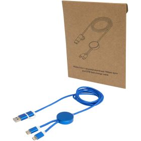 Alasia 5-i-1 kabel 150 cm for datasynkronisering og 27 W hurtiglading, av resirkulert aluminium og plast Kongeblå