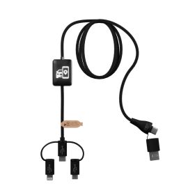 SCX.design C48 CarPlay 5-i-1 ladekabel  Svart