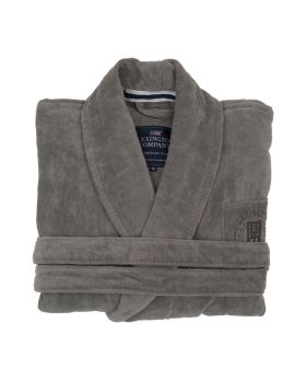 Lexington Hotel Velour Robe Grå