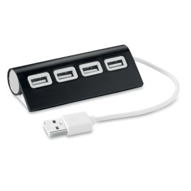 Aluhub USB Svart