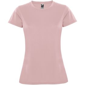 Montecarlo kortermet teknisk t-skjorte for dame Lys rosa