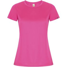 Imola kortermet teknisk t-skjorte for dame pinkfluo