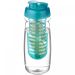 H2O Active® Pulse 600 ml sportsflaske og infuser med flipp lokk Transparent