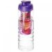 H2O Active® Treble 750 ml flaske med flipp lokk og infuser Transparent