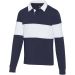 Clyde unisex organic rugby polo sweatshirt Marineblå