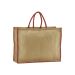 Natural starched jute market shopper Natural/Orange Rust