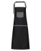 Domain Contrast Bib Apron Black Denim