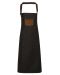 Division Bib Apron Black Denim/Lys brun