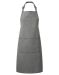 Bib Apron with Pocket Grey Denim