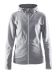 Leisure Full Zip Hood W Grey Melange/White/Grey Melange