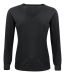 Merino V-Neck Woman Black