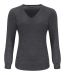 Merino V-Neck Woman Grey Melange