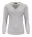 Merino V-Neck Woman Light Grey Melange