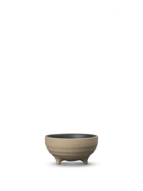 Three feet bowl Fumiko, Beige/svart