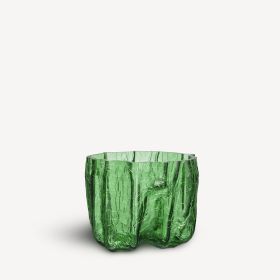 Crackle vase, grønn 175 mm