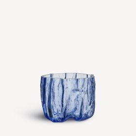 Crackle vase, sirkulert glass 175 mm
